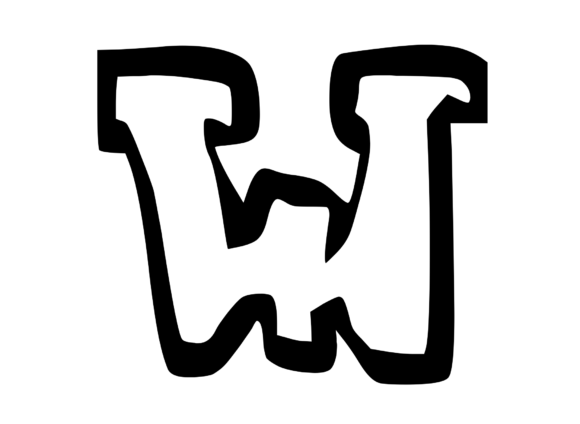 Bold Punk Hand Drawn Mono Letter W Review
