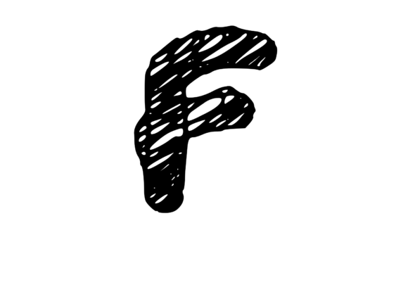 Rough and Messy Scribbled Mono Letter F Review